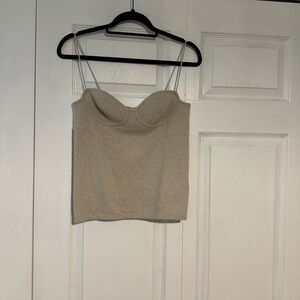 Lisa Lang Elegant Beige cashmere Women's tank Top